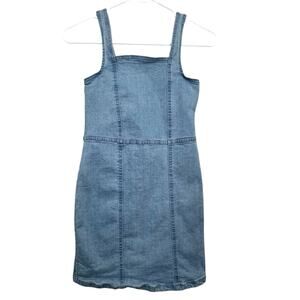 Steve Madden Kids Denim Dress Size M 10/12 Light Wash Stretch Jean Back Zip